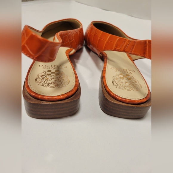 Vince Camuto Orange Croc-Embossed Flats - Picture 6 of 9